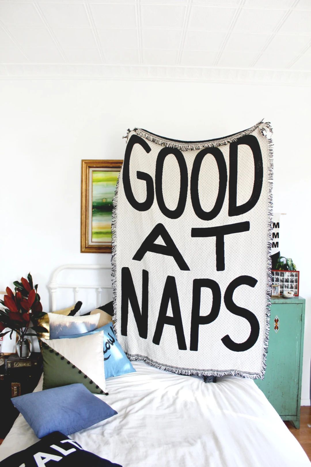 Good at Naps Blanket  Original Design  Black and White  - Etsy | Etsy (US)
