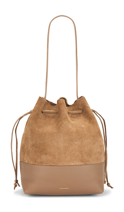 Mansur Gavriel Cabas Bucket Bag in Tan. | Revolve Clothing (Global)