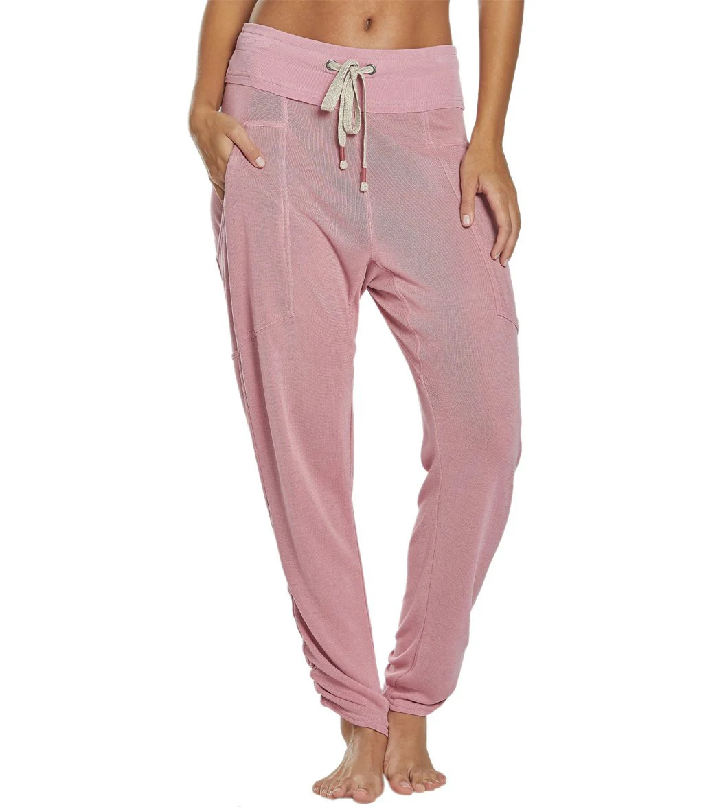 Free People Women's Movement Ready Go Pants - Dark Pink Large Spandex | YogaOutlet.com