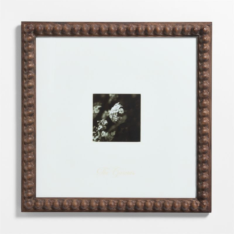 Elmhurst Beaded Walnut Wood 11x11 Wall Picture Frame with Interchangeable Mats | Crate & Barrel