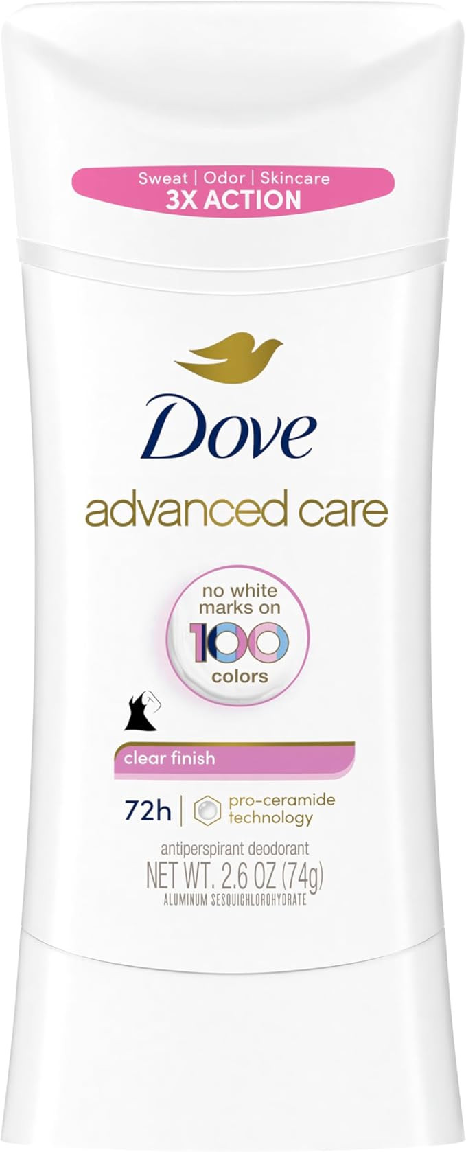 Dove Advanced Care Antiperspirant Deodorant Stick for Soft, Resilient Skin, Clear Finish with No ... | Amazon (US)