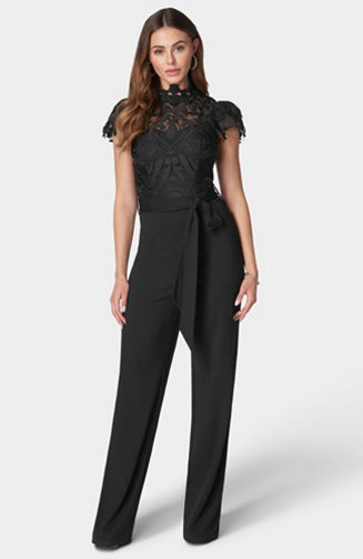 Women's Lace High Neck Jumpsuit | Macy's