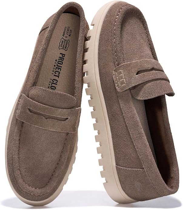 Project Cloud 100% Genuine Leather Slip-On Loafers for Women (Filide1) | Memory Foam Insole Light... | Amazon (US)
