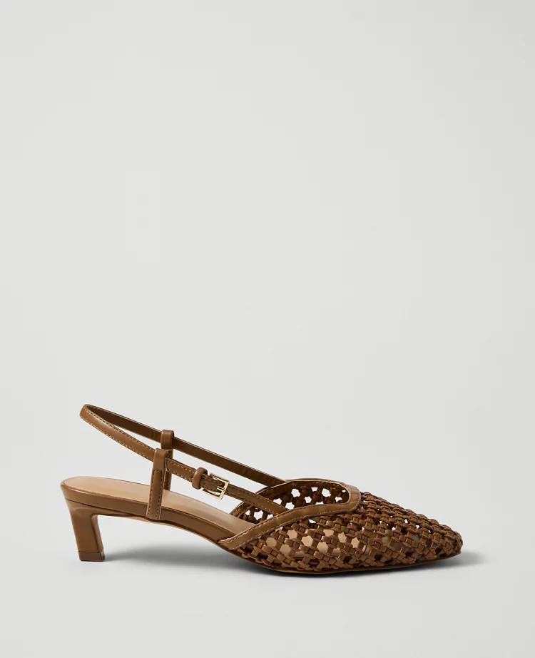 Woven Slingback Pump | Ann Taylor