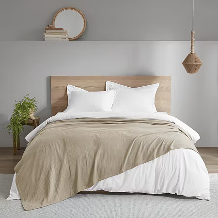 Madison Park Gauze 100% Cotton Lightweight Blanket, One Size, Brown | JCPenney