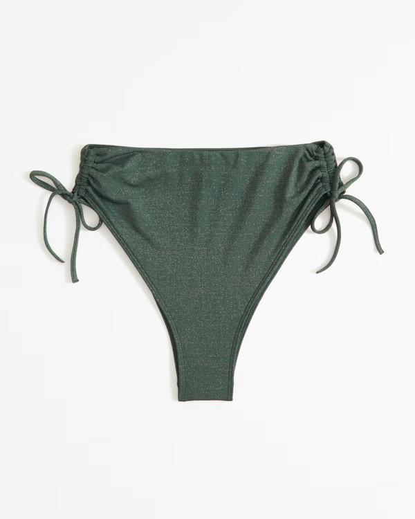 Cinch Tie High-Waist High-Leg Cheeky Bottom | Abercrombie & Fitch (US)
