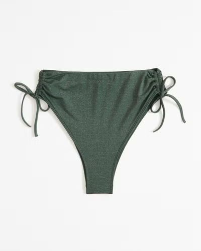 Women's Cinch Tie High-Waist High-Leg Cheeky Bottom | Women's Swimwear | Abercrombie.com | Abercrombie & Fitch (US)