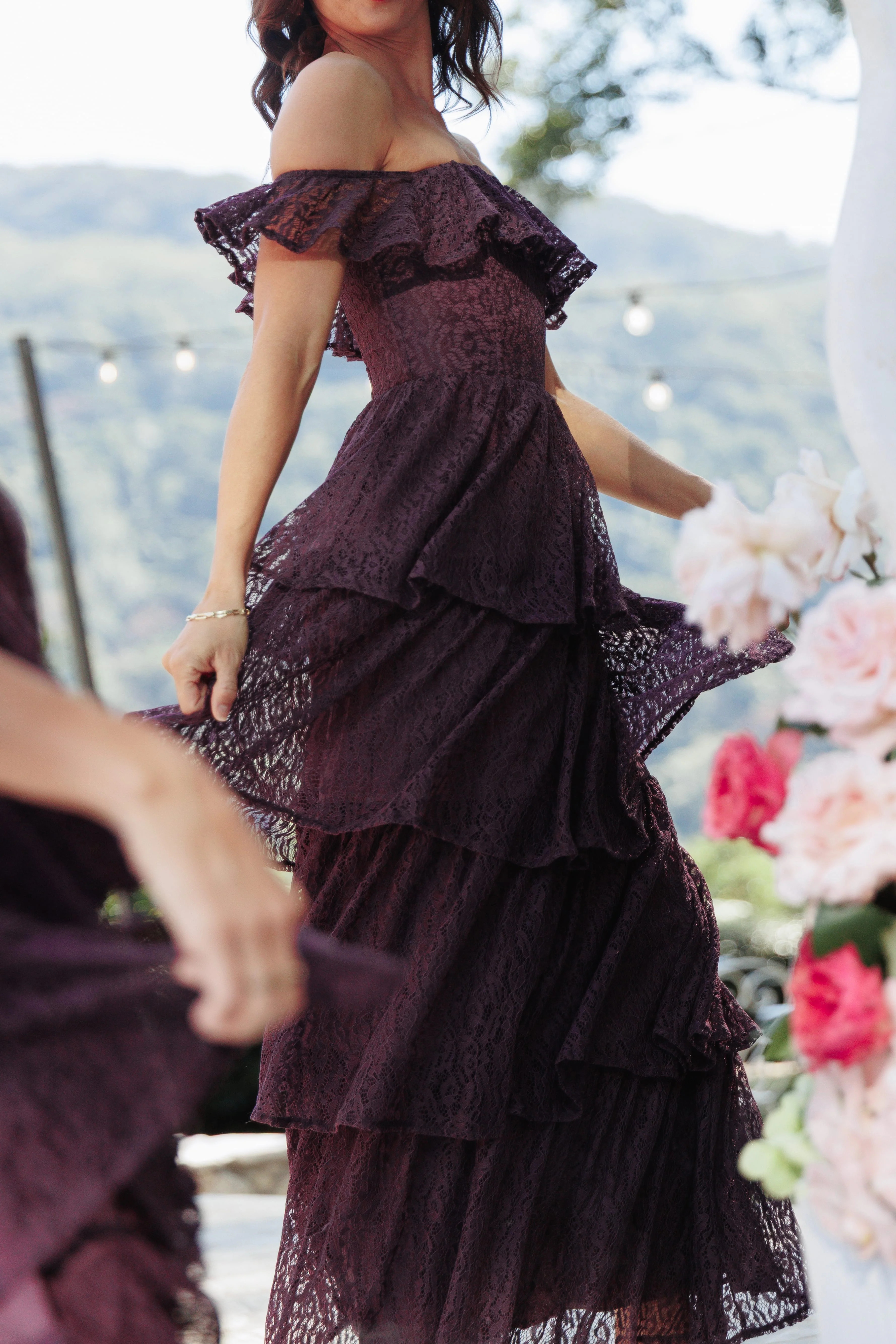 Miravelle Maxi Dress - Plum Lace | Petal & Pup (US)
