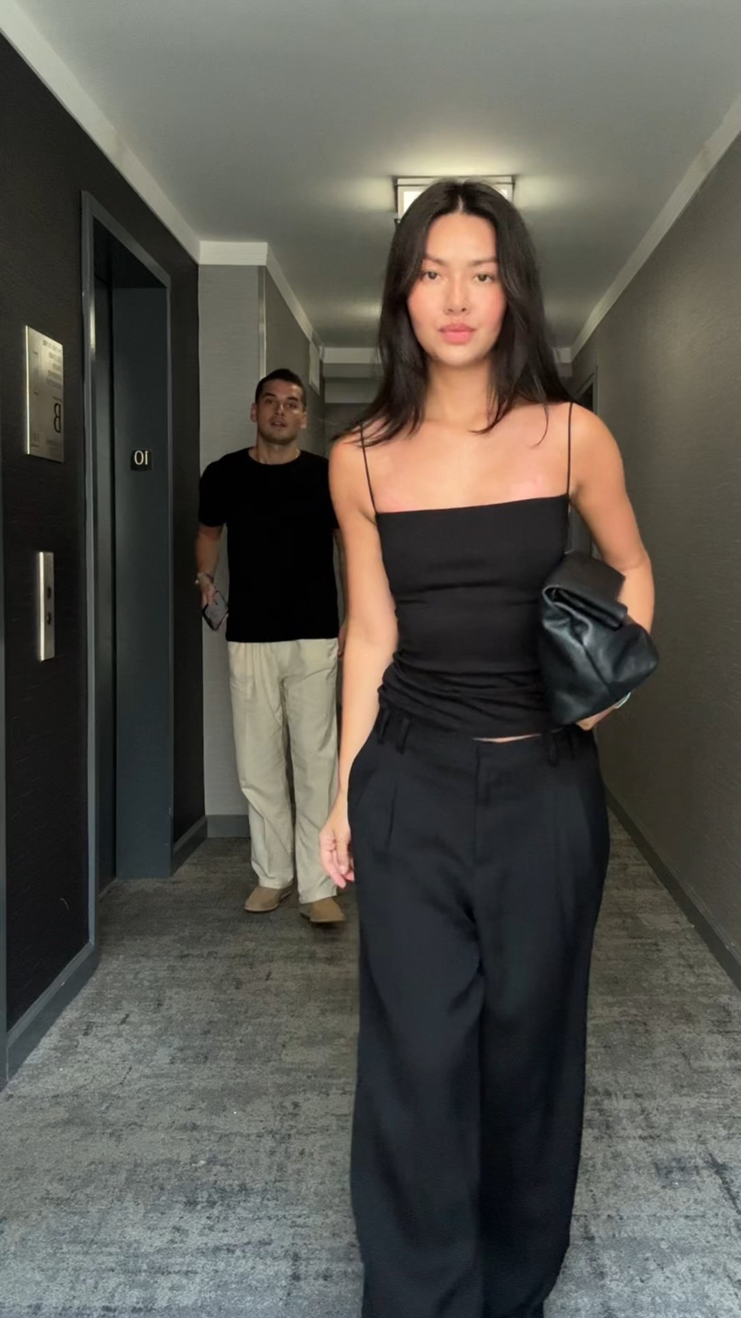 Size xs tank, small pants, shoes run large size down 