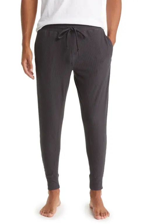 Tommy John Brushed Rib Lounge Joggers in Phantom at Nordstrom, Size X-Large | Nordstrom