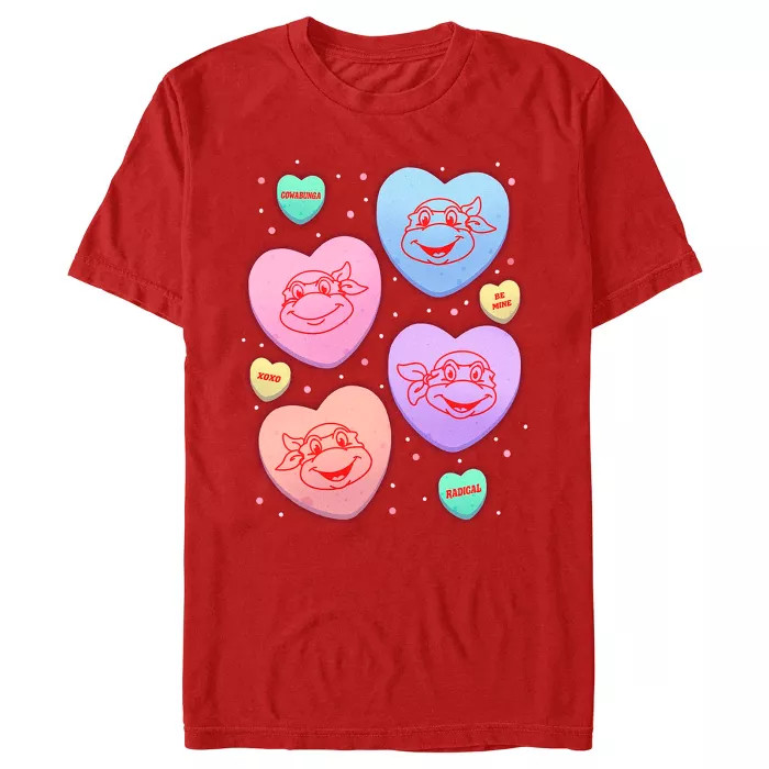 Boy's Teenage Mutant Ninja Turtles Candy Hearts T-Shirt | Target
