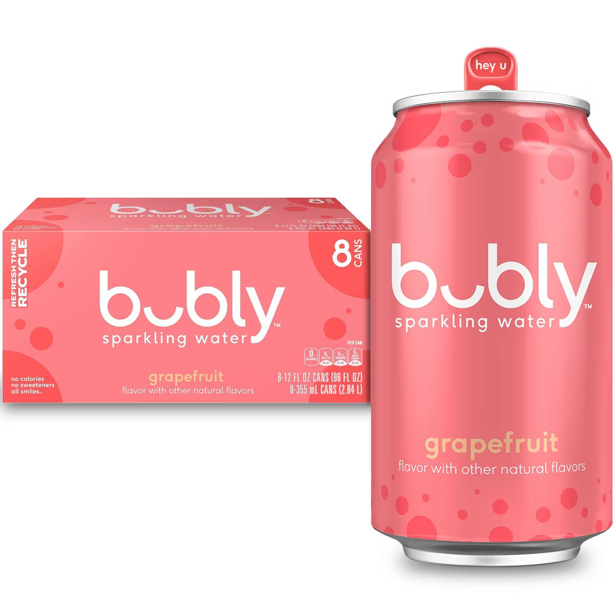 bubly Grapefruit Sparkling Water - 8pk/12 fl oz Cans | Target