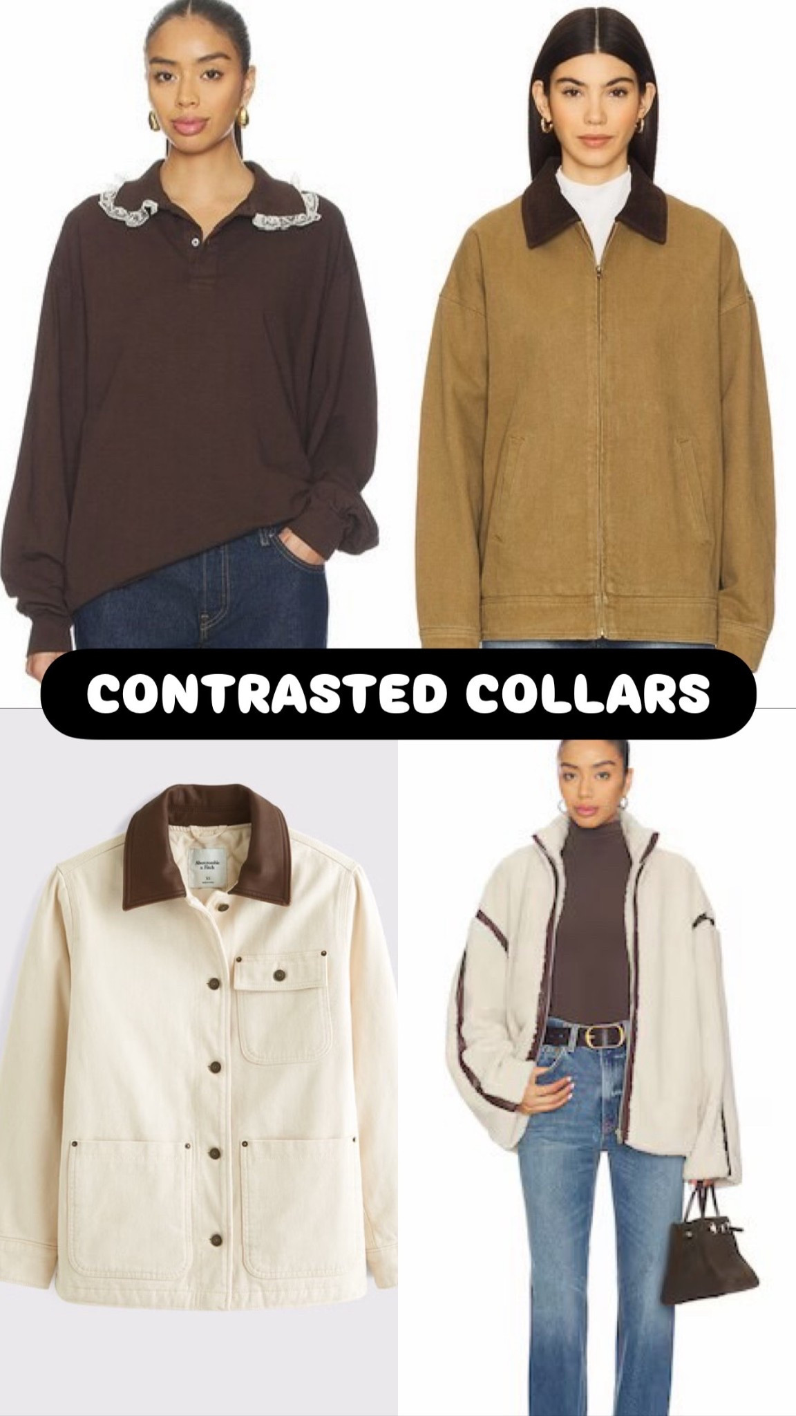 Contrasted collar- fashion trend for 2026
