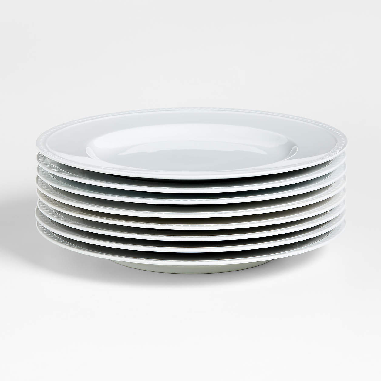 Staccato White Porcelain Dinner Plates, Set of 8 + Reviews | Crate & Barrel | Crate & Barrel