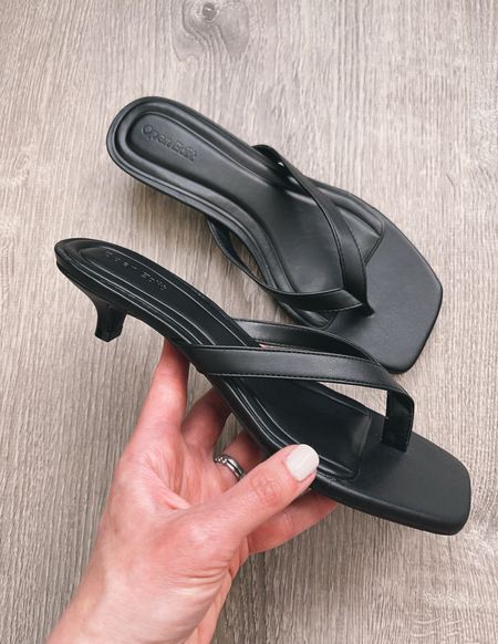 Kitten heel thong sandals under $50 - true to size 

#LTKFindsUnder50 #LTKShoeCrush