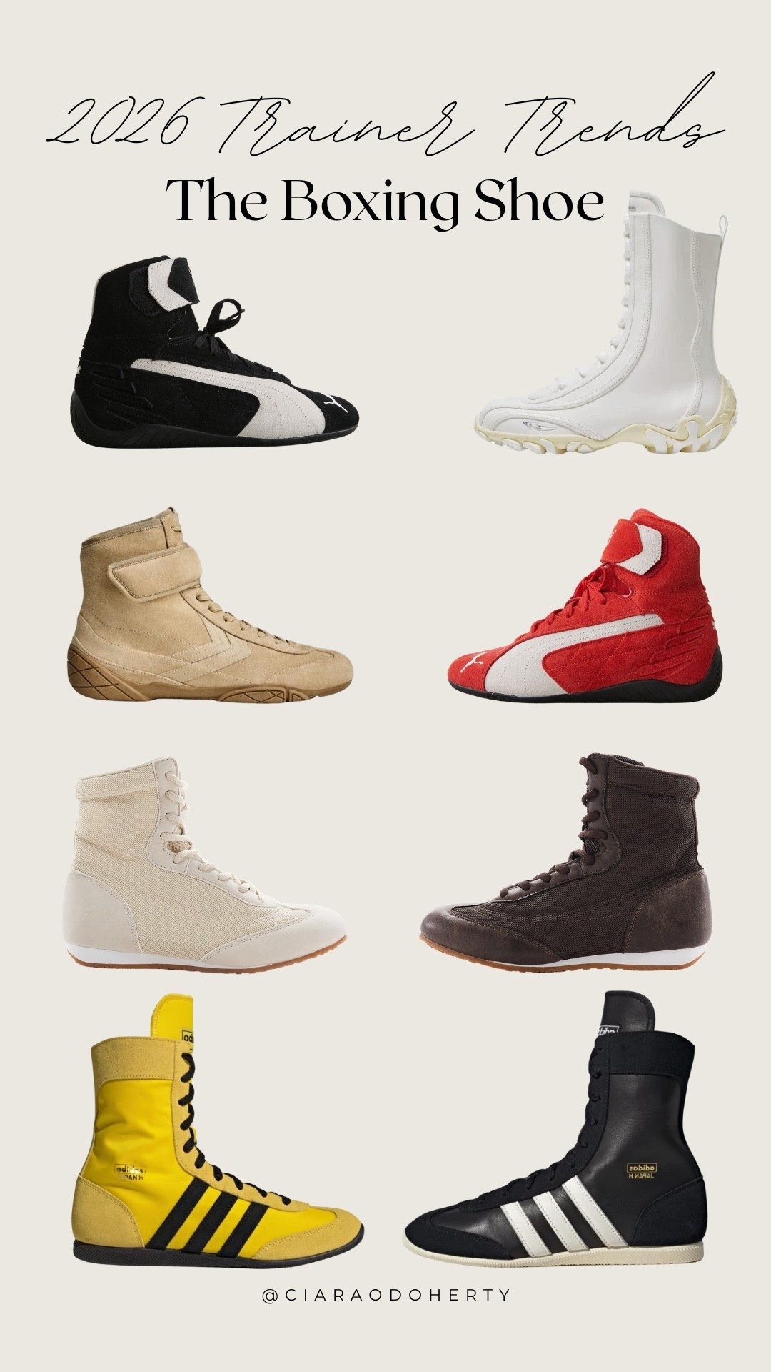 2026 Trainer Trends: The Boxing Shoe

Adidas, puma, asos, bershka, pull&bear, boxing shoe, seqwl 

#LTKireland #LTKeurope #LTKwinter