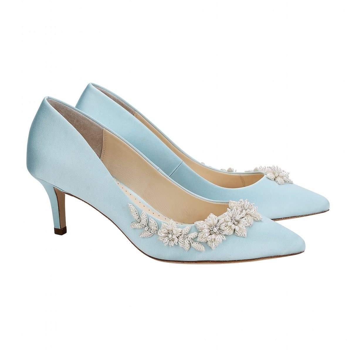 Light Blue Heels, Blue Kitten Heel Wedding Shoes | Bella Belle Shoes