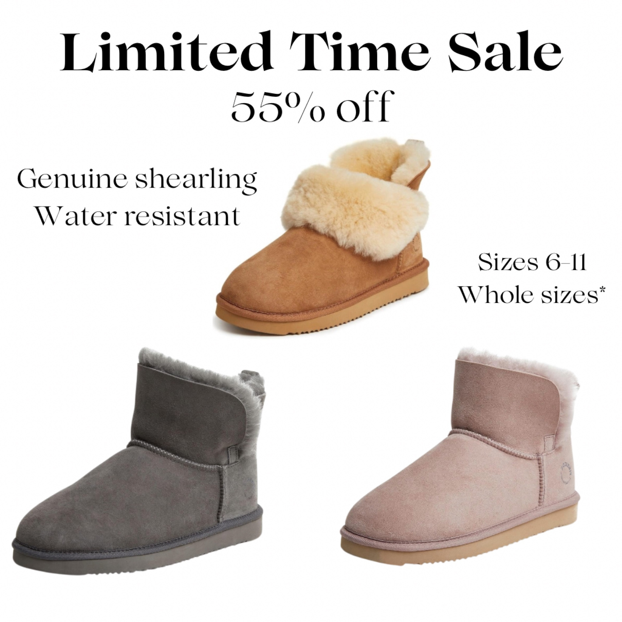 Limited time sale on these foldable boots! Perfect cozy gift for yourself or someone else in your life. There are no half sizes so keep that in mind! Other colors are available but some are not on the lightning sale *

#LTKShoeCrush #LTKGiftGuide #LTKU