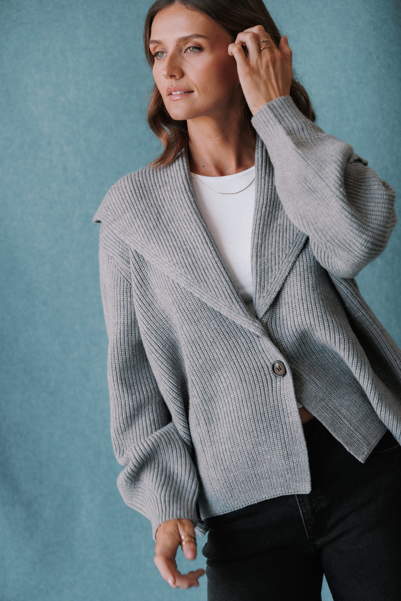 Kailana Cardigan - Grey Marle | Petal & Pup (US)