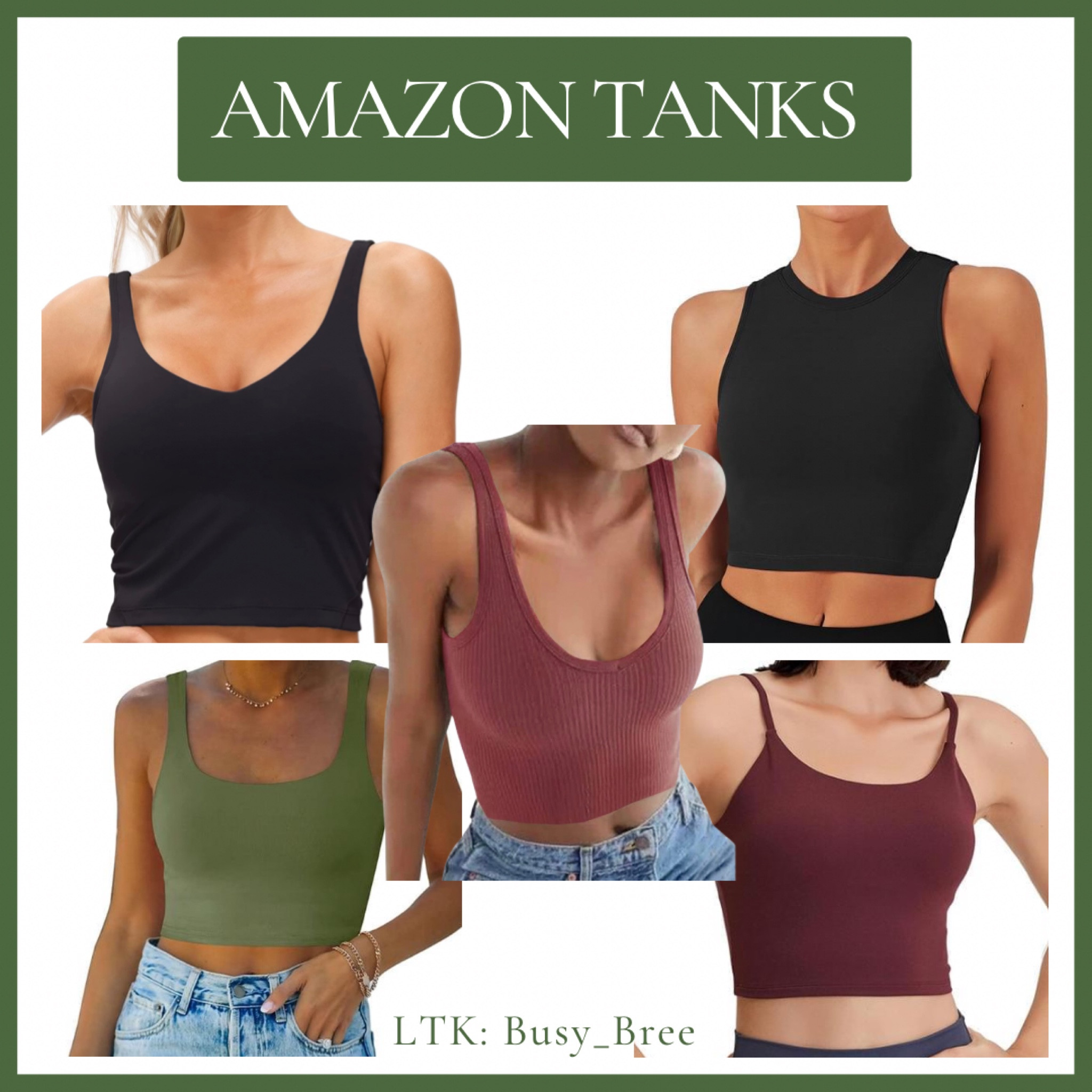 Amazon crop tank tops, Amazon fashion, Amazon sports bras 

#LTKstyletip #LTKunder50 #LTKsalealert