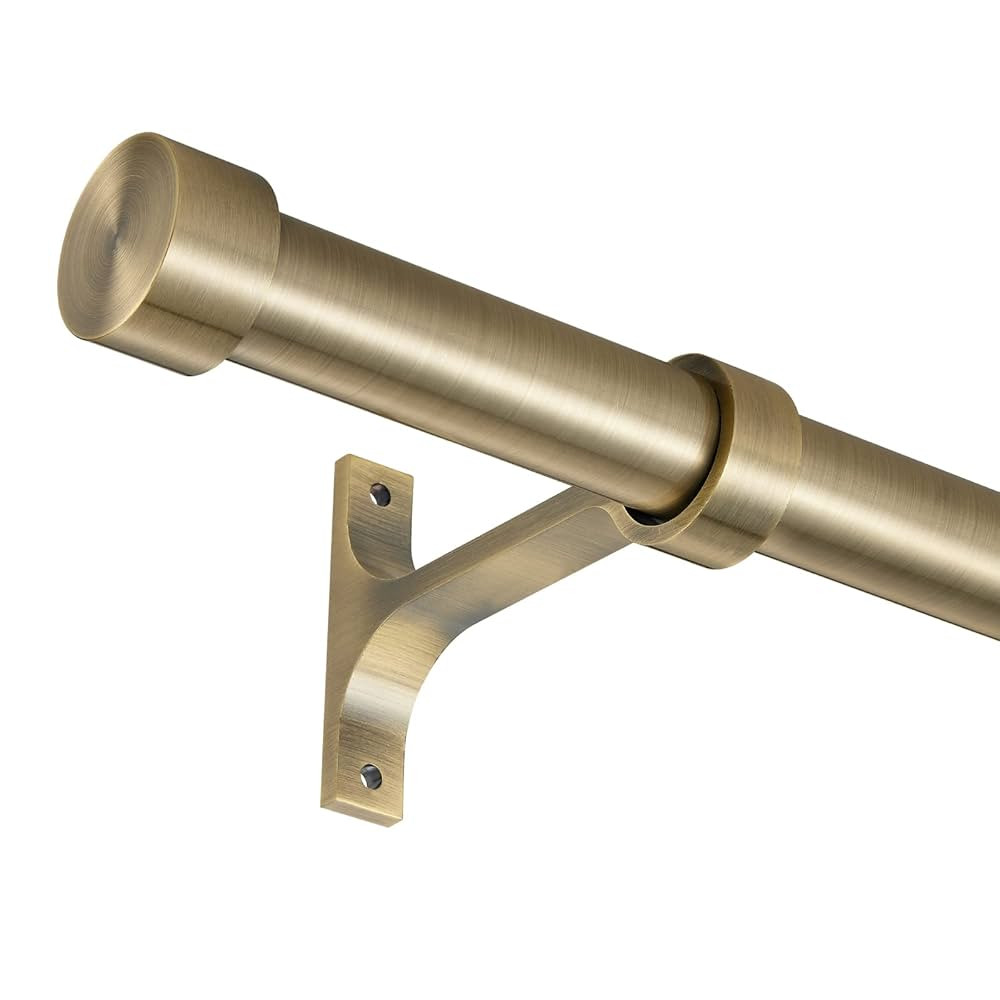 Antique Bronze Curtain Rods for Windows 28 to 48 Inch, 1-Inch Adjustable Drapery Rods with Alumin... | Amazon (US)