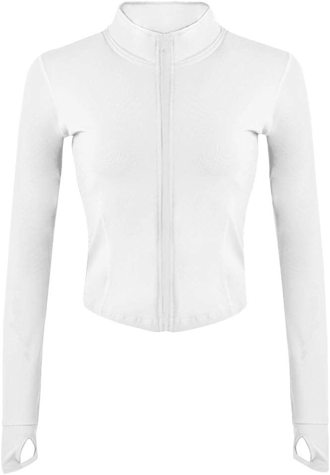 Gihuo Women's Workout Jacket Lightweight Zip Up Athletic Cropped Running Jacket | Amazon (US)