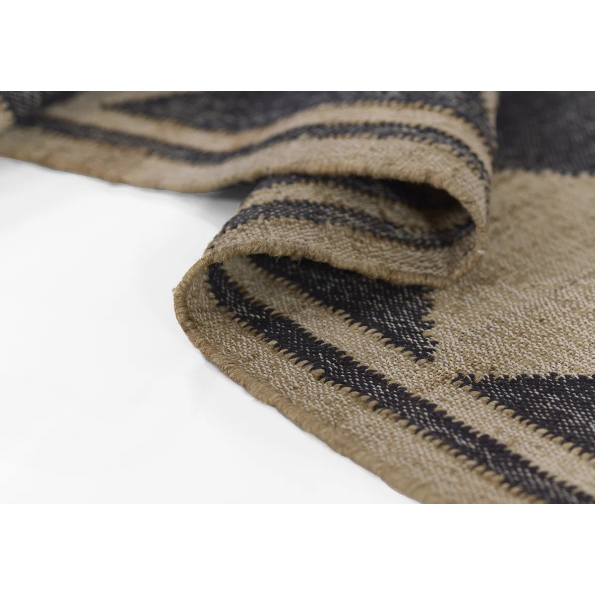 Erin Gates by Momeni Orchard Court Black Hand Woven Wool and Jute Area Rug | Birch Lane