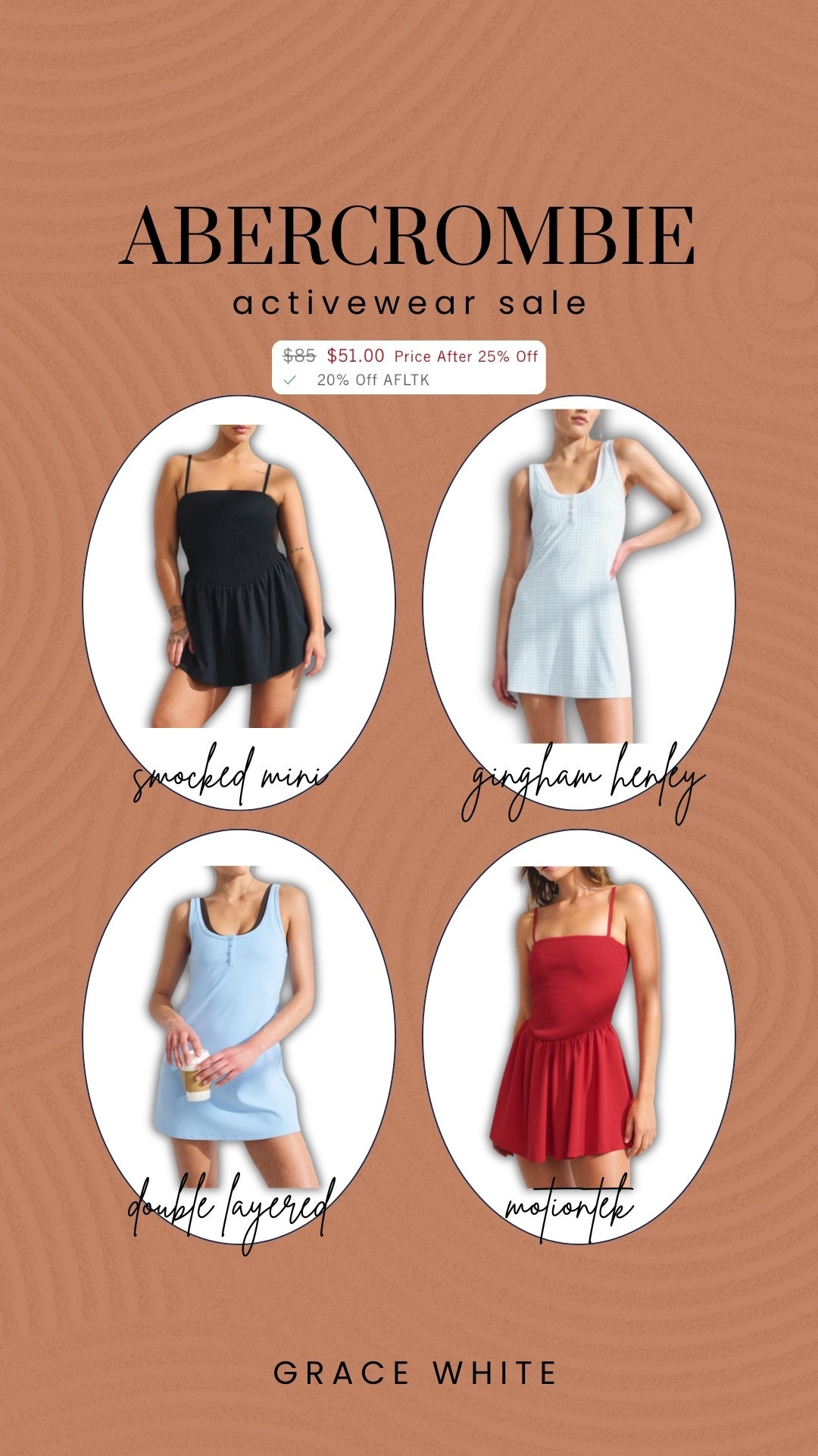 @abercrombie tennis dresses on sale now!

use code: AFLTK for $$ off!

tennis dresses, abercrombie, mom errands outfit, active mom, activewear, fitness, grace white

#LTKxAbercrombie #LTKActive #LTKSaleAlert