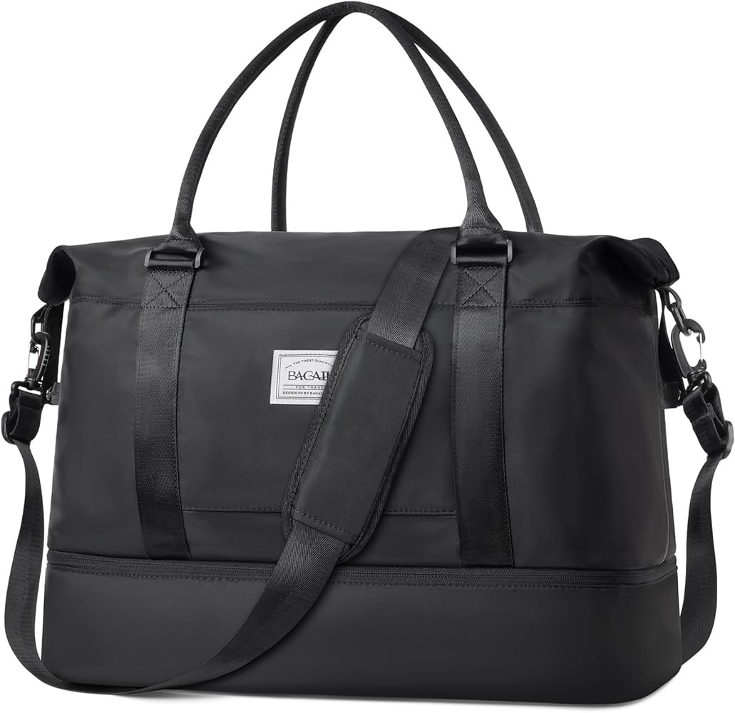 BAGAIL Travel Duffel Bag - Weekender, Overnight Gym Carry On Tote with Wet Pocket, Hospital Mom B... | Amazon (US)