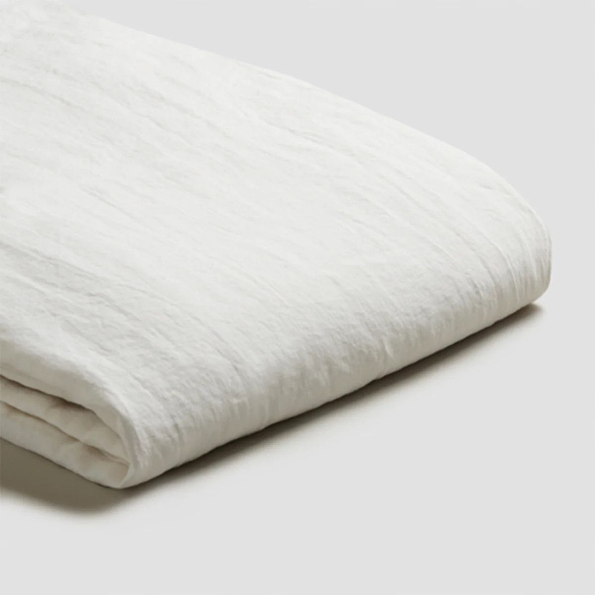 White Linen Blend Fitted Sheet | Piglet