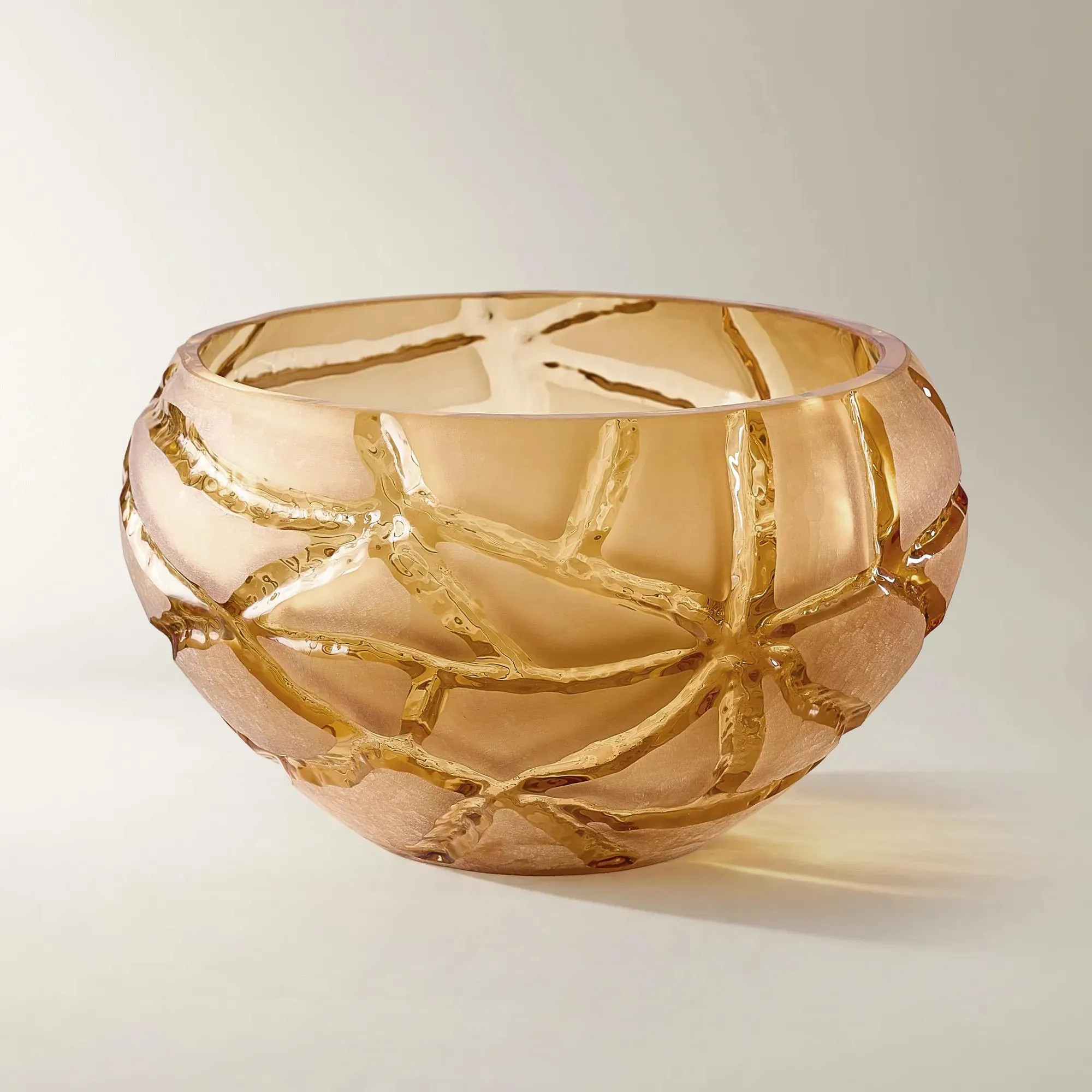 Rowen Glass Bowl - Honey Gold | Z Gallerie