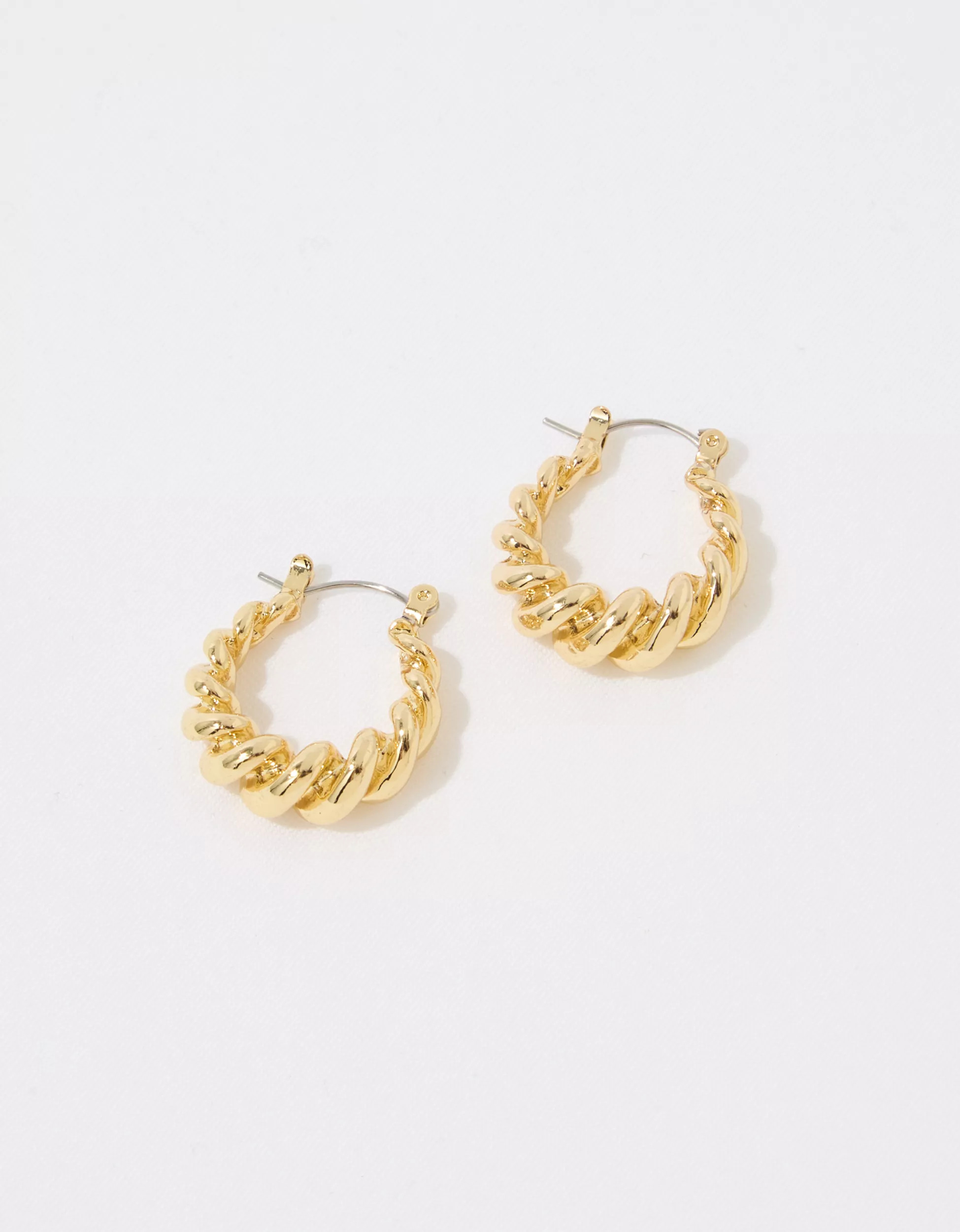Aerie Twist Dome Hoop Earrings | Aerie