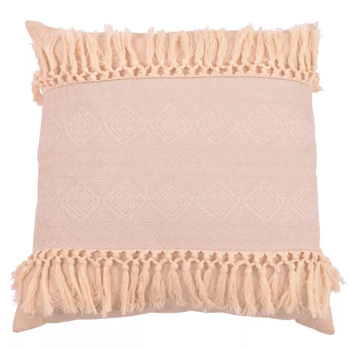Harriet Embroidered Fringe Throw Pillow - Decor Therapy | Target