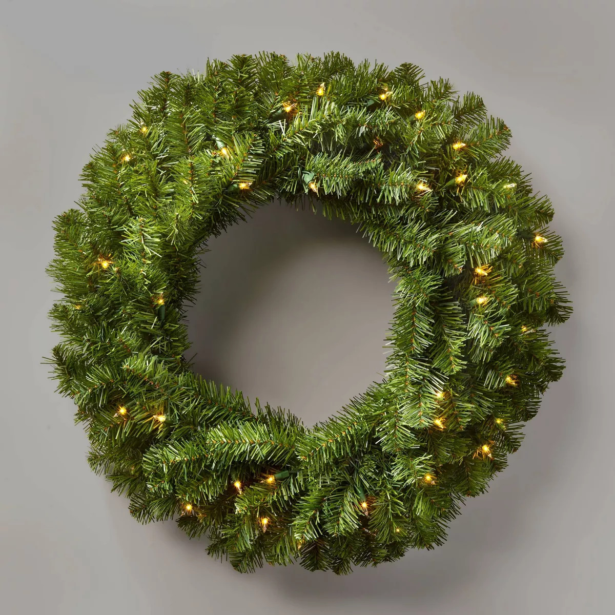 28in Pre-lit Artificial Christmas Wreath Clear Lights - Wondershop™ | Target