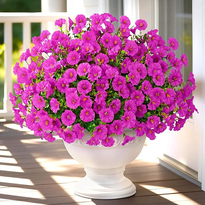 Yastouay Artificial Flowers for Outdoors, 14 Bundles Fake Outdoor Flowers, UV Resistant Artificia... | Amazon (US)