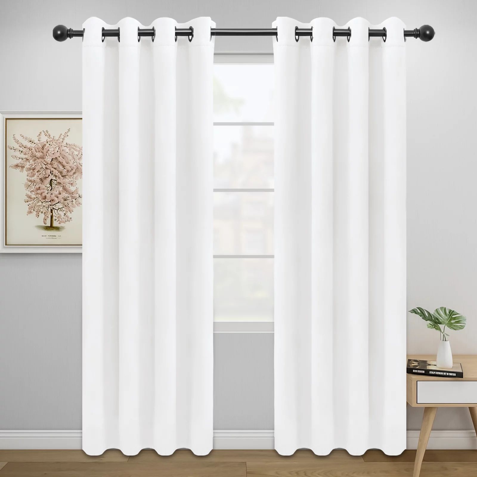 Easy-Going Solid Print Grommet Blackout Curtain Panel, 52" x 84" 2 Panels | Walmart (US)