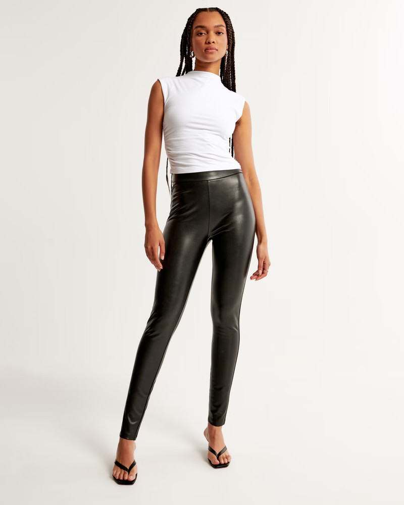 Women's Classic Vegan Leather Legging | Women's Bottoms | Abercrombie.com | Abercrombie & Fitch (US)