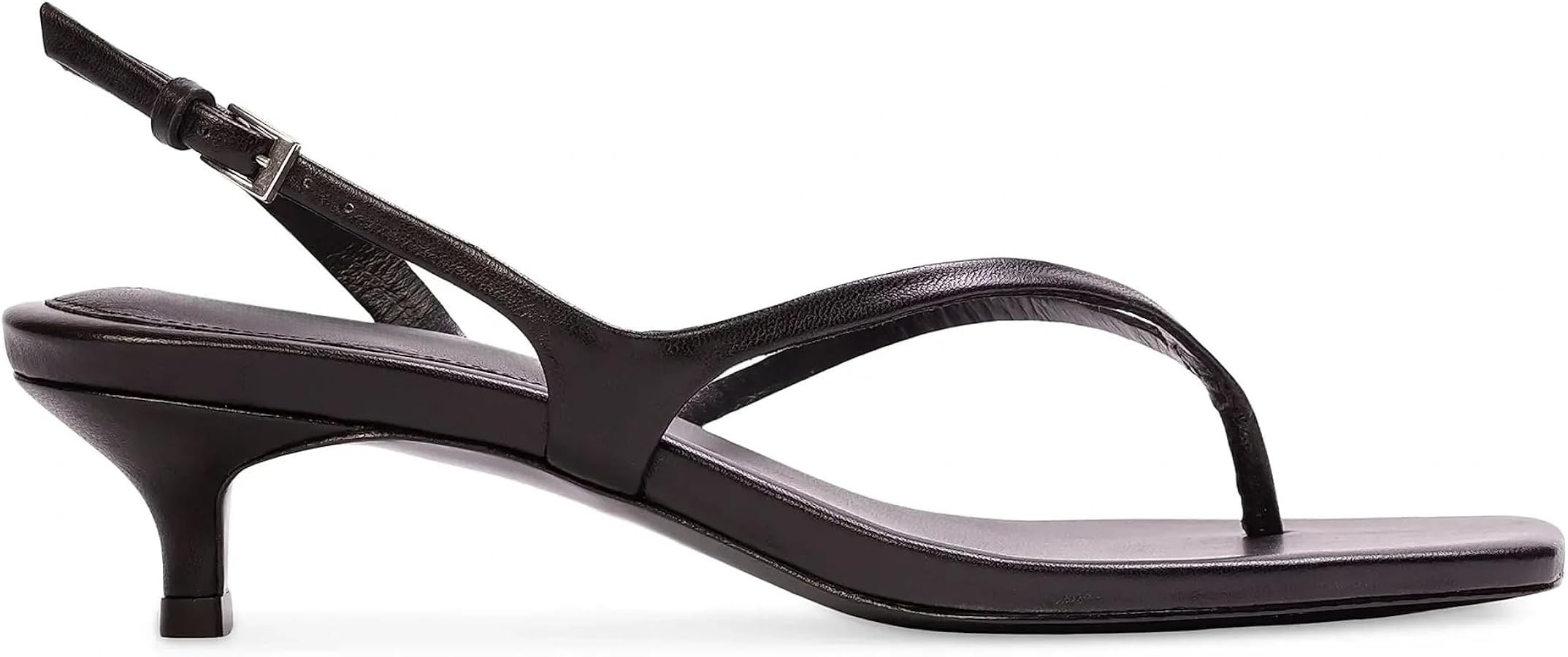 Flip Flop Heels for Women Square Open Toe Kitten Heel Slingback Thong Sandals Buckle Strap Fashio... | Amazon (US)