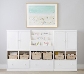 Cameron Cabinet &amp; Cubby Wall Storage System with Bookrack | Pottery Barn Kids