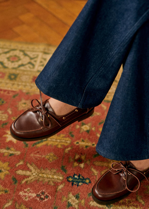Caroline Loafers - Glossy Chocolate  - Bovine leather - Sézane | Sezane - UK