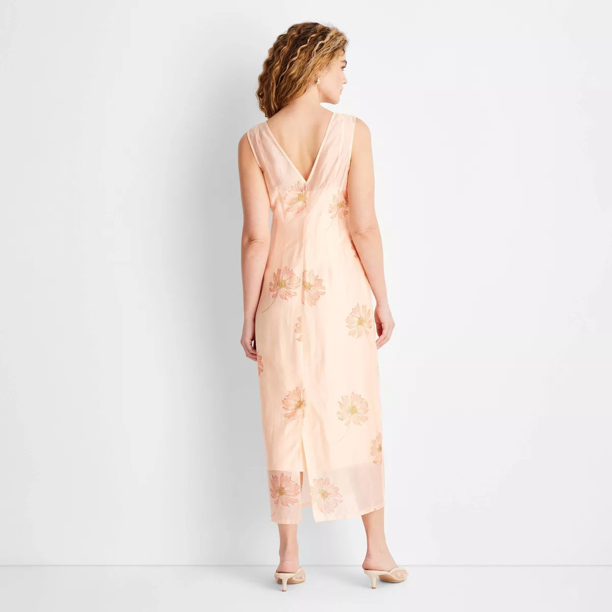 Women's Slip Midi Dress - Future Collective Light Pink Floral | Target