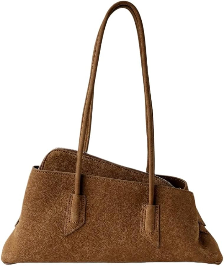 Suede Irregular Shoulder Bag Underarm Bag Handbag Sling Hobo Large Capacity Leather Tote Bag Zipp... | Amazon (US)