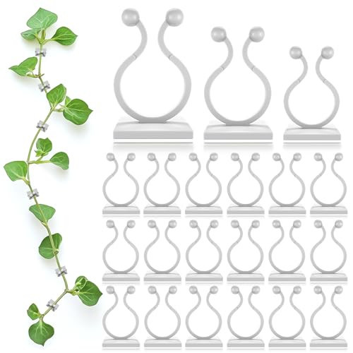 Plant Clips for Climbing Plants - 100Pcs Plant Support Adhesive Clips for hanging plant holder Cable Organizer Plant Vine Wall Clips - Vegetable Garden Clips Plant Wall Clips for Plants Sticky Hook | Amazon (US)