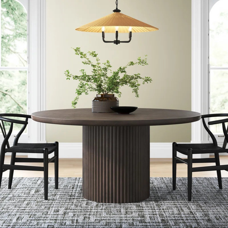 Chessa Round Solid Wood Dining Table | Wayfair North America