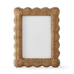 AERIN x Williams Sonoma Home Wicker Scalloped Gallery Frame | Williams-Sonoma