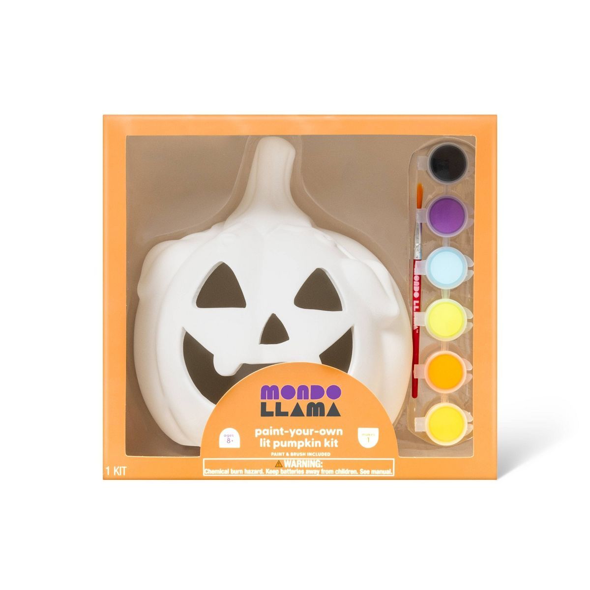 Halloween Lit Ceramic Jack O Lantern Kit - Mondo Llama™ | Target