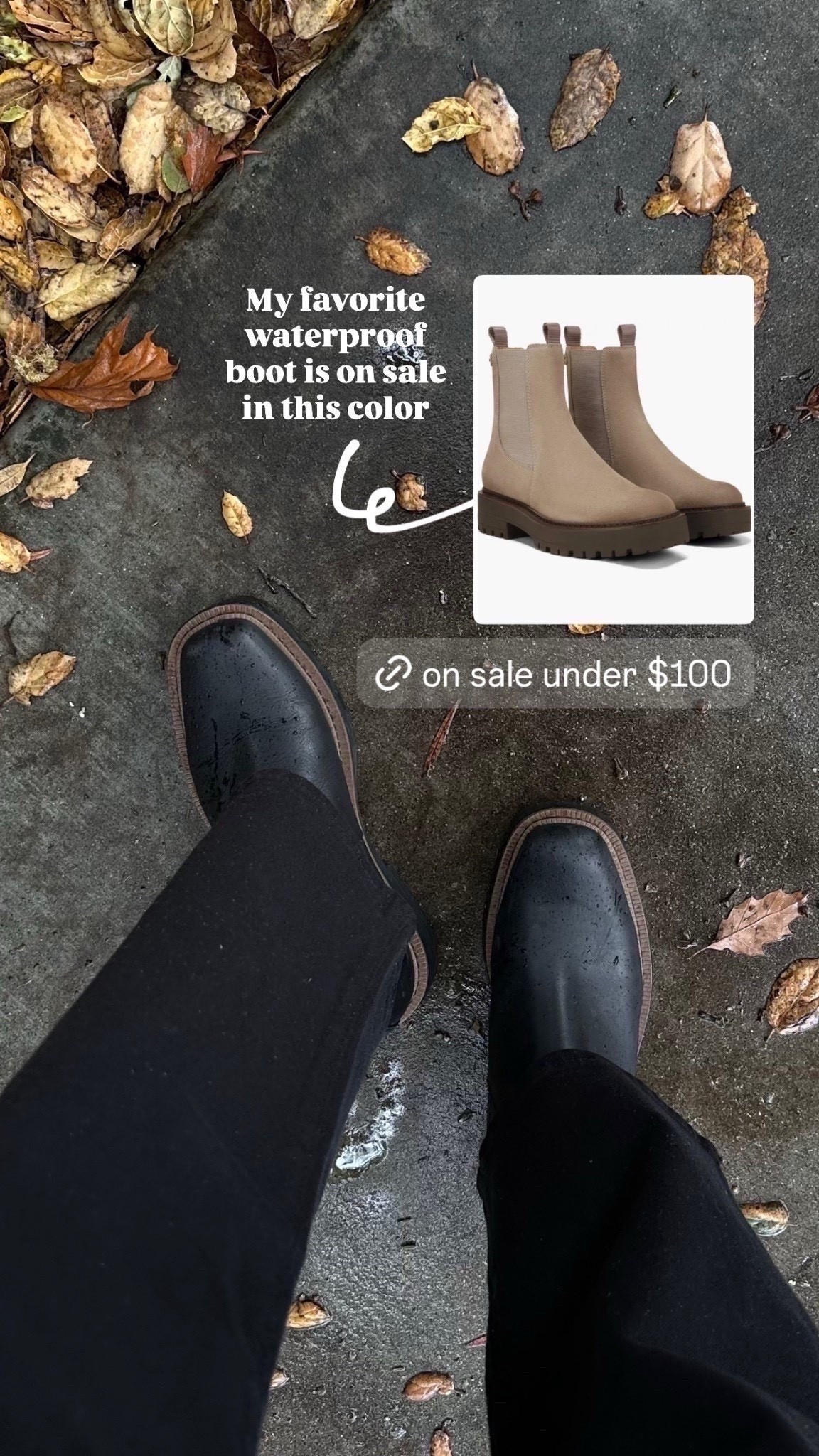 My favorite + most worn waterproof boots are on sale in this beige color & a brown leather color for under $100! 

Linked a few other lug sole waterproof boots 

#LTKSaleAlert