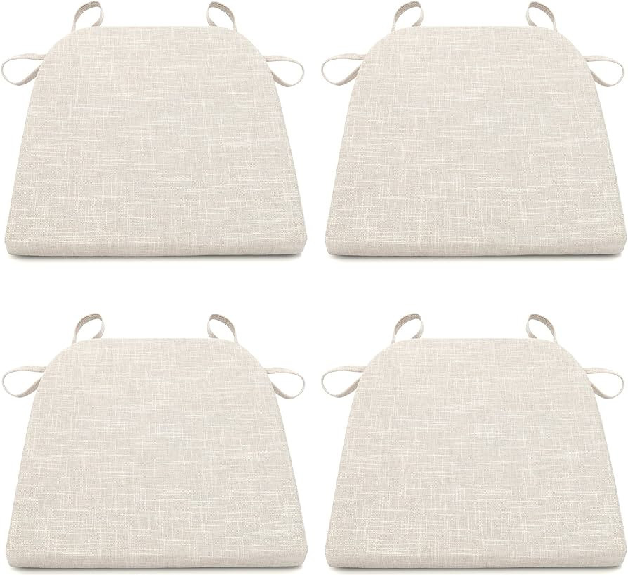 Tromlycs Chair Pads with Ties for Dining Room Chairs Set of 4 High Density Foam Padded Cushion No... | Amazon (US)