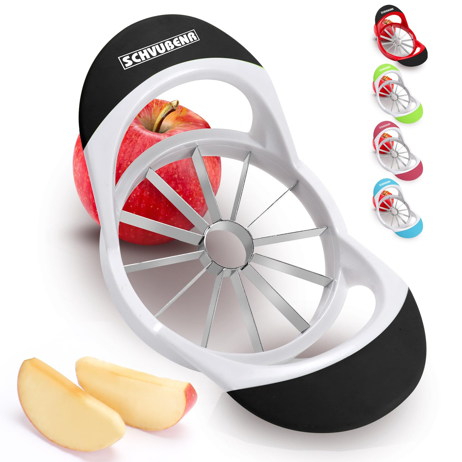 SCHVUBENR 4.72 Inch Large Apple Slicer with 12 Blades - Professional Apple Cutter - Stainless Ste... | Amazon (US)