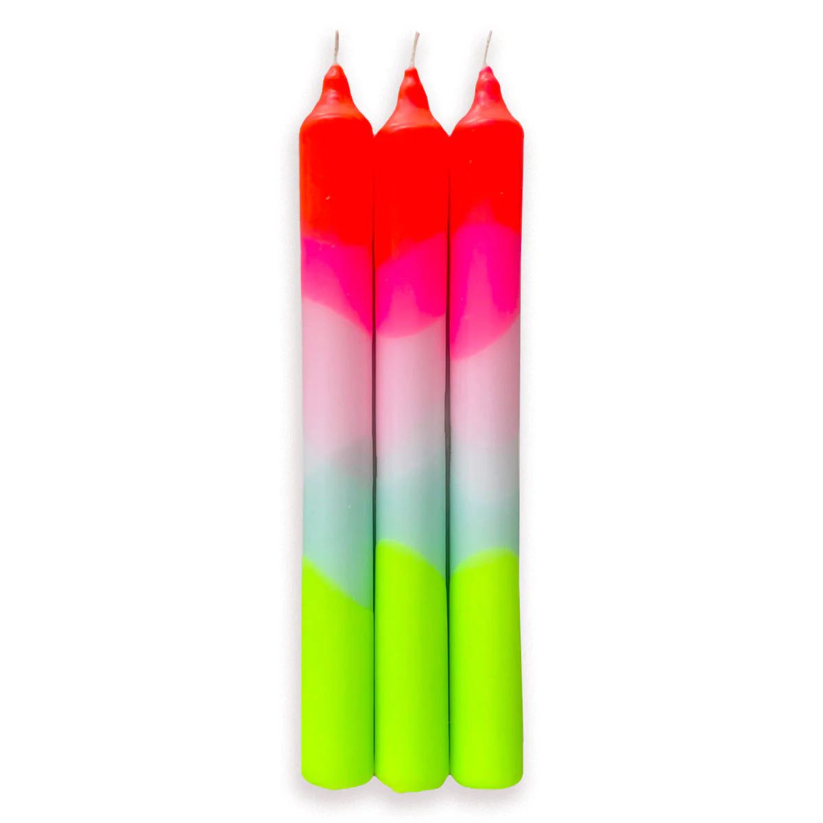 Furbish Studio - Dip Dye Neon Taper Candles S/3 | Furbish Studio